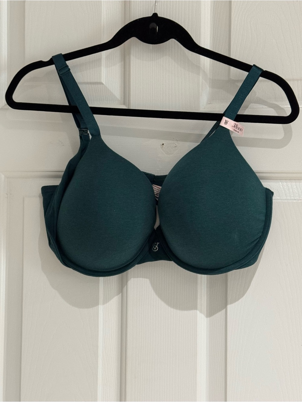 Victoria's Secret Molded T-Shirt Bra in Dark Green. 38DDD Push Up